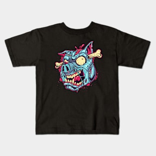 zombie pig Kids T-Shirt